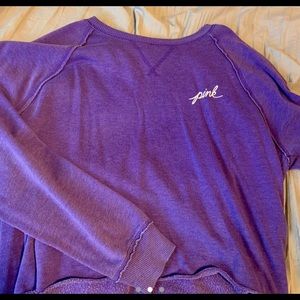 cropped pink sweatshirt